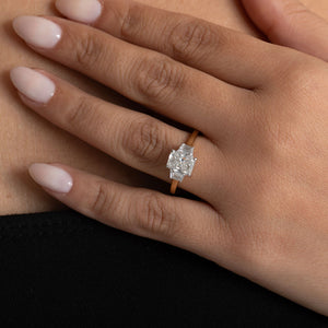 MILAN 1.80ct | Radiant Cut 3-Stone Lab Grown Diamond Engagement Ring in 18ct Gold