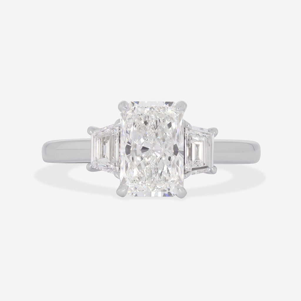 MILAN 1.90ct | Radiant Cut 3-Stone Lab Grown Diamond Set
