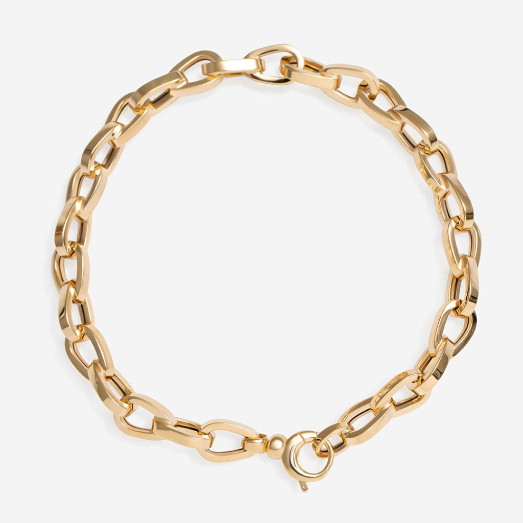 yellow gold fancy link bracelet