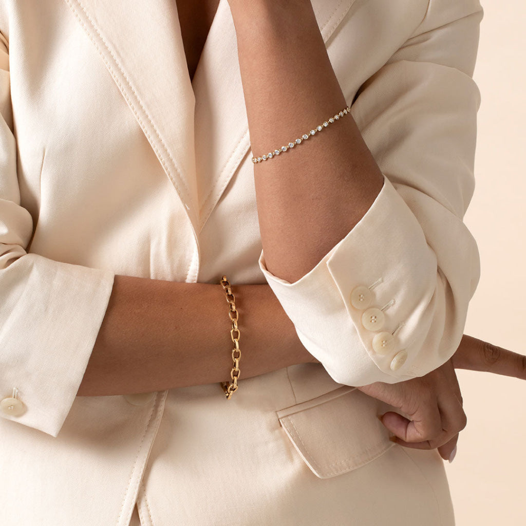 Milanese | 9ct Gold Fancy Link Bracelet - Necklace
