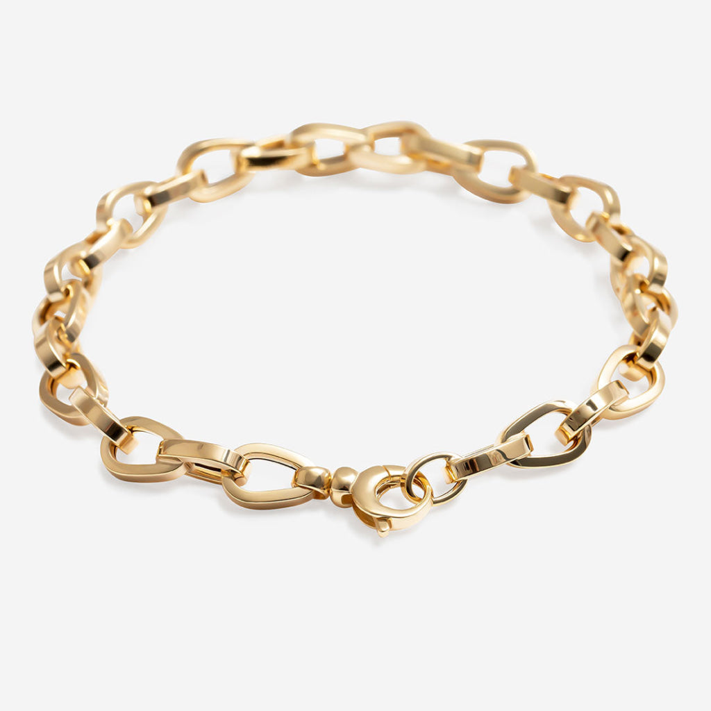 yellow gold fancy link bracelet clasp