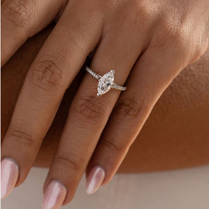 MILLIE 1.60ct | Solitaire Marquise Lab Grown Diamond Engagement Ring in Platinum
