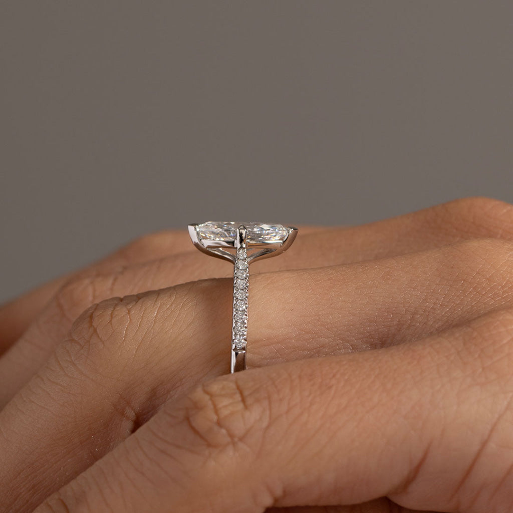 Milie | Marquise Diamond Solitaire Platinum 1.65ct - Rings