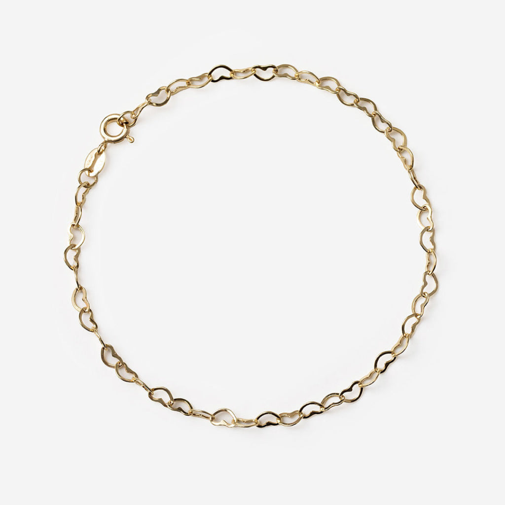 Mini Open Heart Bracelet | 9ct Gold - Bracelet