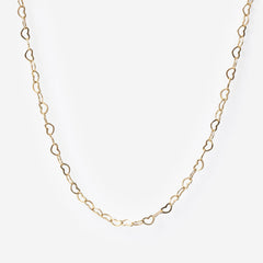 Mini Open Heart Necklace | 9ct Gold Chain - Necklace