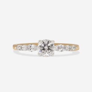 MIRAE 0.70ct | Round Solitaire Natural Diamond Engagement Ring in 18ct Gold