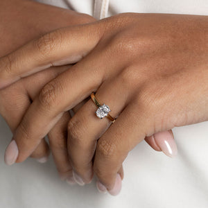 Monaco 1ct | Oval Solitaire Lab Grown Diamond Engagement Ring in 18ct Gold