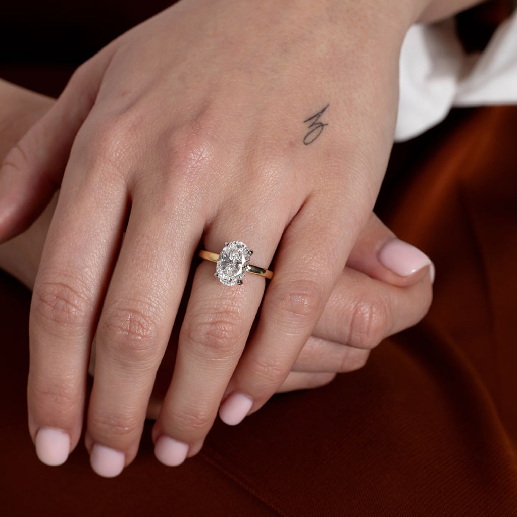 Monaco 3ct | Oval Solitaire Lab Grown Diamond Engagement