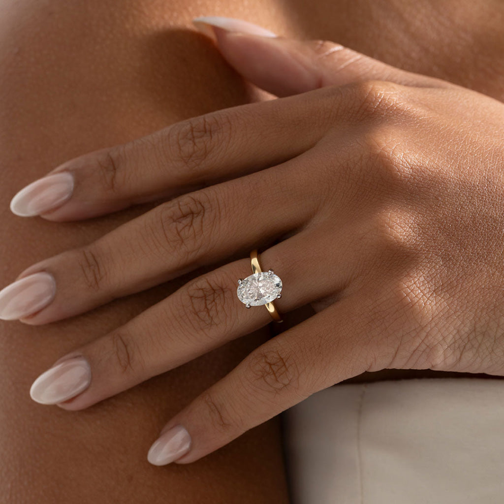 Monaco 3ct | Oval Solitaire Lab Grown Diamond Engagement