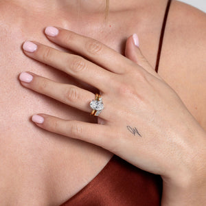 Monaco 3ct | Oval Solitaire Lab Grown Diamond Engagement Ring in 18ct Gold