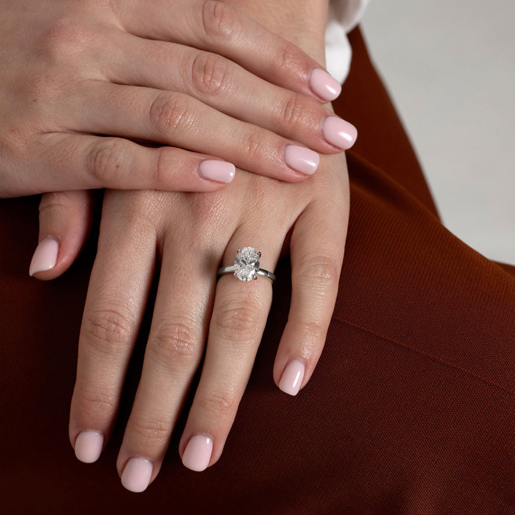 Monaco 3ct | Oval Solitaire Lab Grown Diamond Engagement