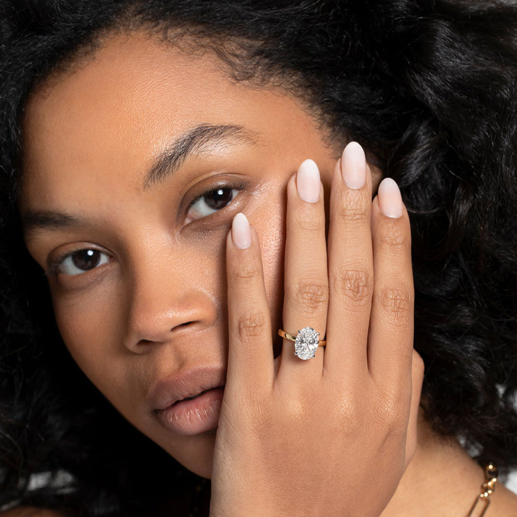 Monaco 4ct | Oval Solitaire Lab Grown Diamond Engagement