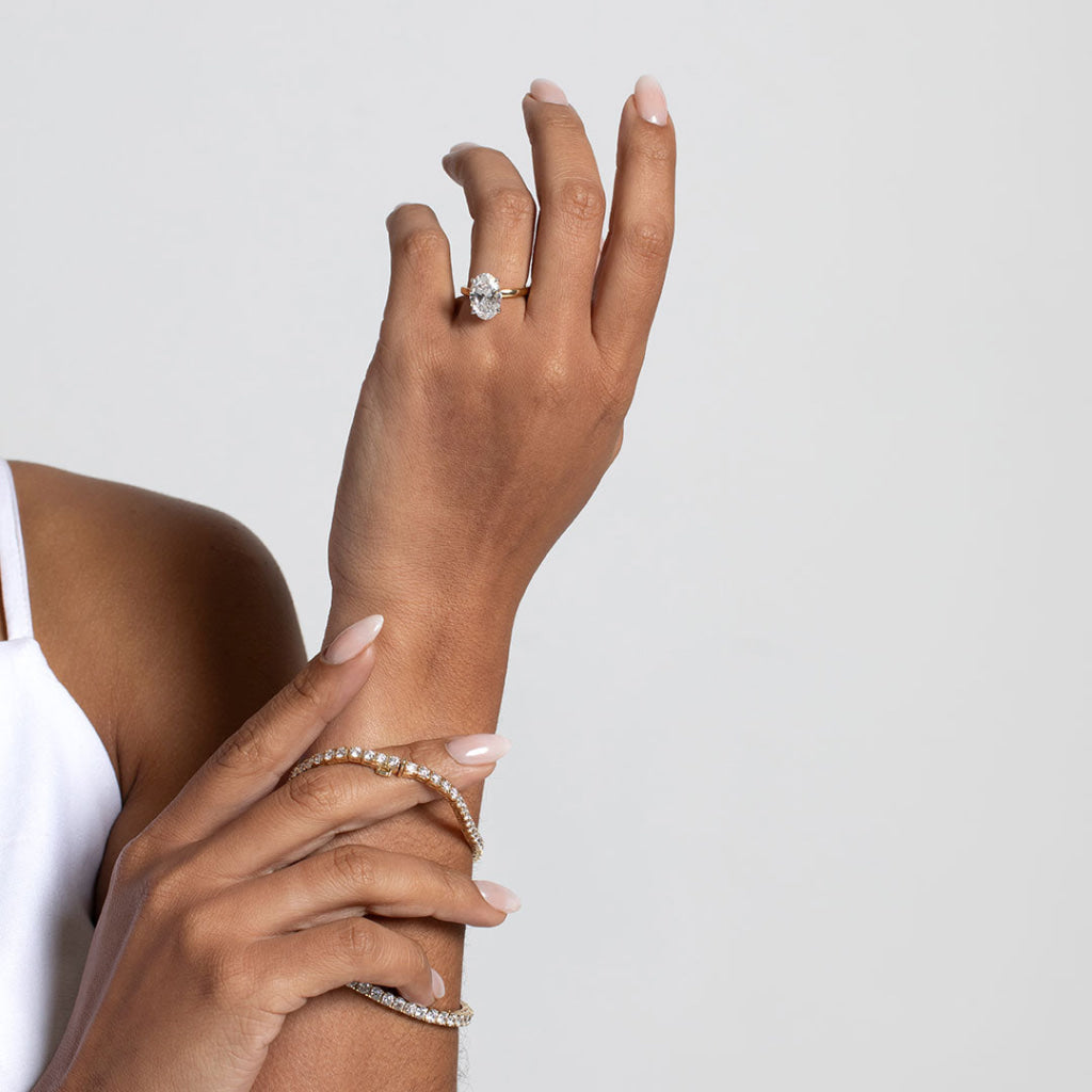 Monaco 4ct | Oval Solitaire Lab Grown Diamond Engagement