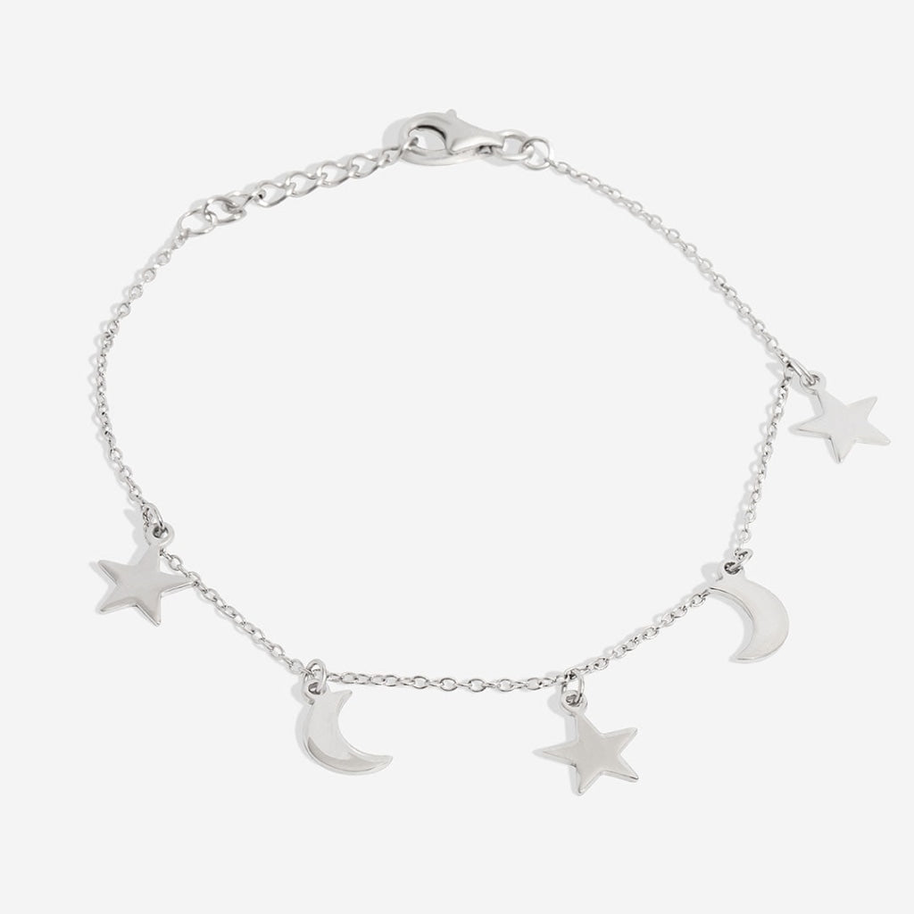 Moon & Star Bracelet on white background