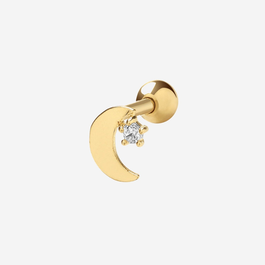 In the Moonlight Piercing | 9ct Gold - Earrings