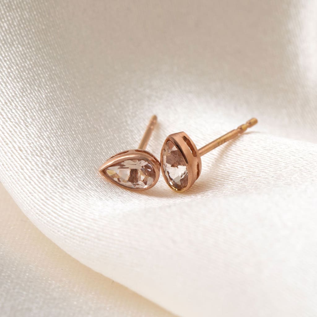 Morganite Earrings | 9ct Rose Gold - Earrings