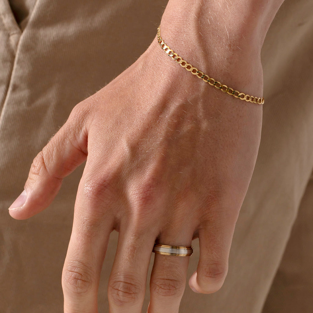 MORRIS 5mm | Men’s Two Toned Wedding Ring in 9ct Gold