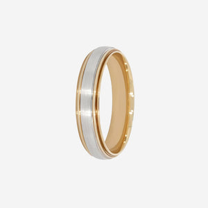 MORRIS 5mm | Men's Two Toned Wedding Ring in 9ct Gold
