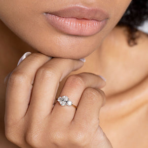 MUSE 1.50ct | Oval 3-Stone Lab Grown Diamond Engagement Ring in 18ct Gold