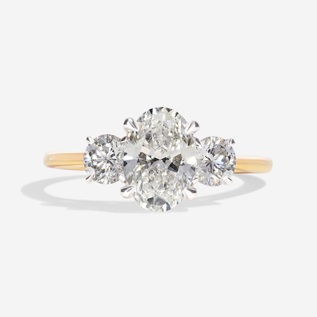 Muse 18ct gold three stone diamond engagement ring Dublin