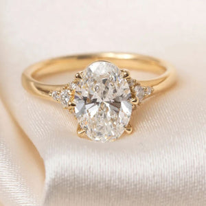 NADIA | Oval Lab Grown Diamond Engagement Ring in 18ct Gold
