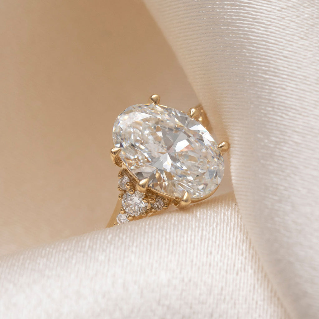 NADIA | Oval Lab Grown Diamond Engagement Ring in 18ct Gold