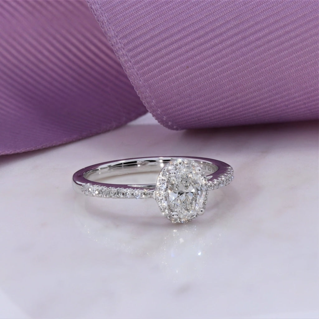 Platinum Oval Diamond Engagement ring