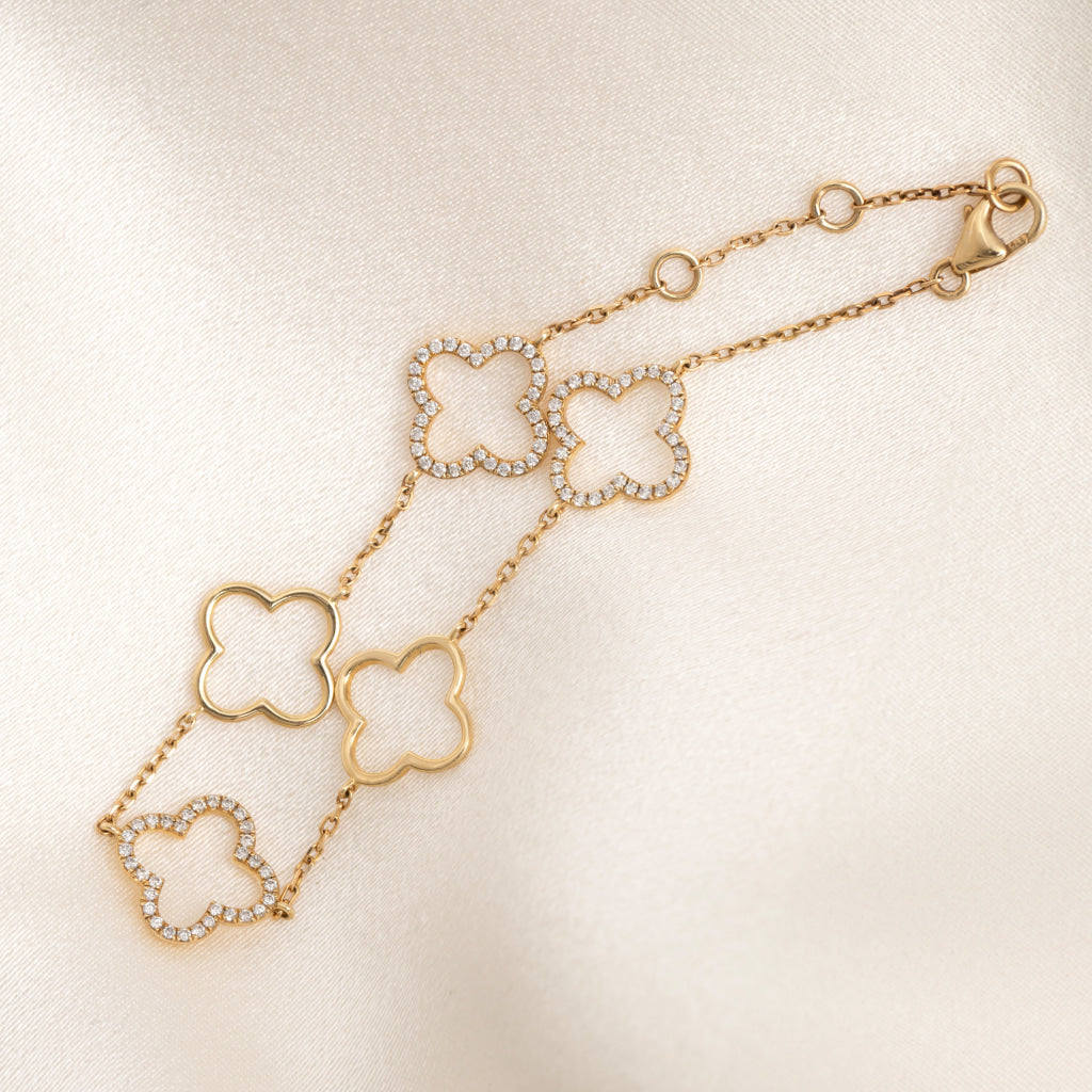 Diamond Palace Multi Bracelet | 9ct Gold - Bracelet