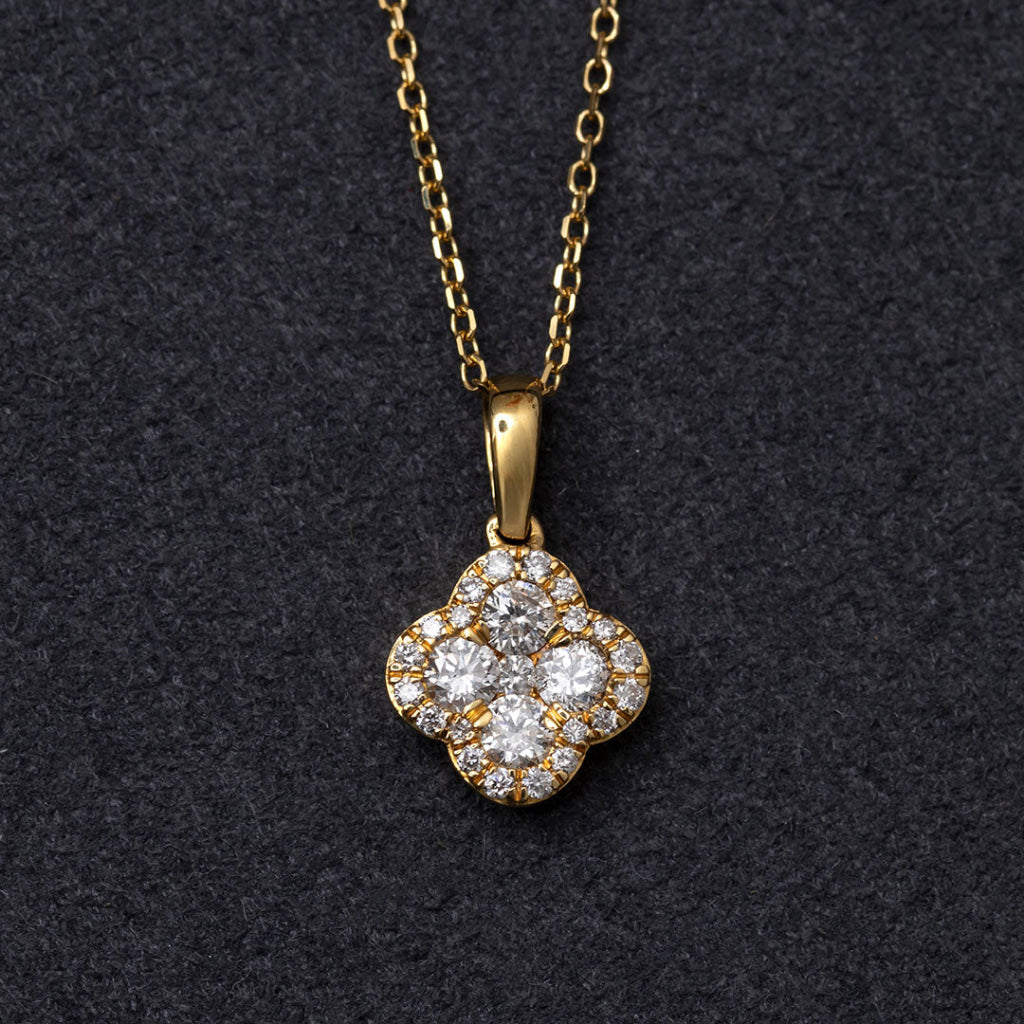 Natural Diamond Palace Petite Necklace | 18ct Gold