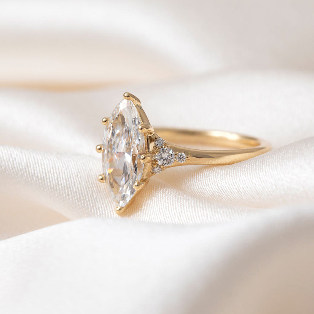 NERINA | Marquise Lab Grown Diamond Engagement Ring in 18ct