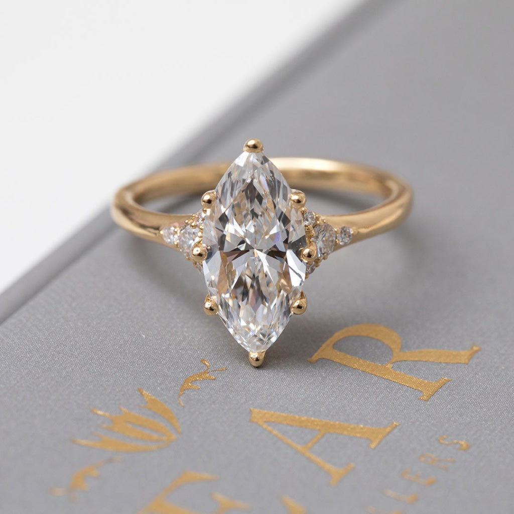 NERINA | Marquise Lab Grown Diamond Engagement Ring in 18ct