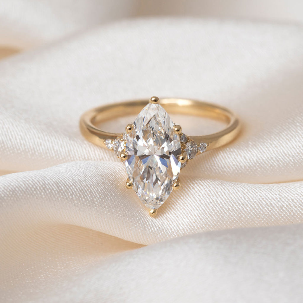 NERINA | Marquise Lab Grown Diamond Engagement Ring in 18ct