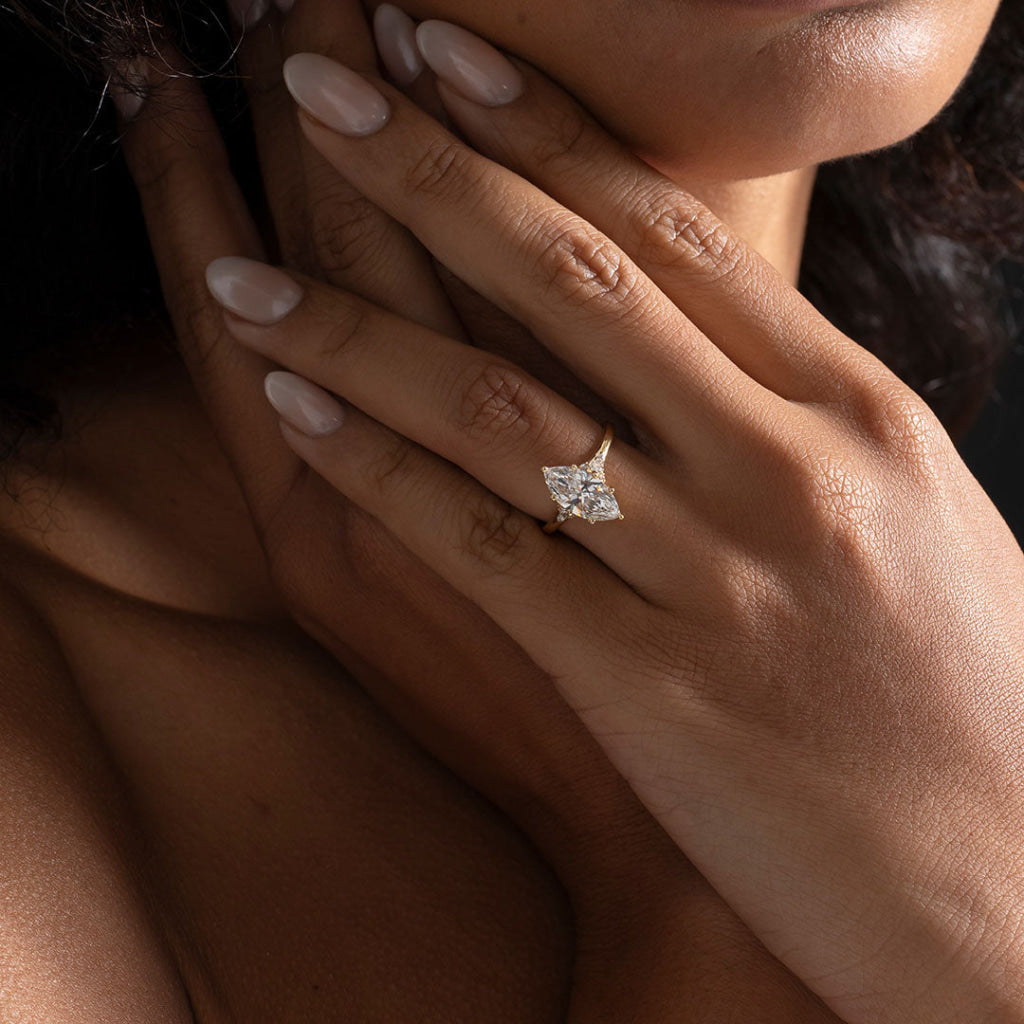 NERINA | Marquise Lab Grown Diamond Engagement Ring in 18ct