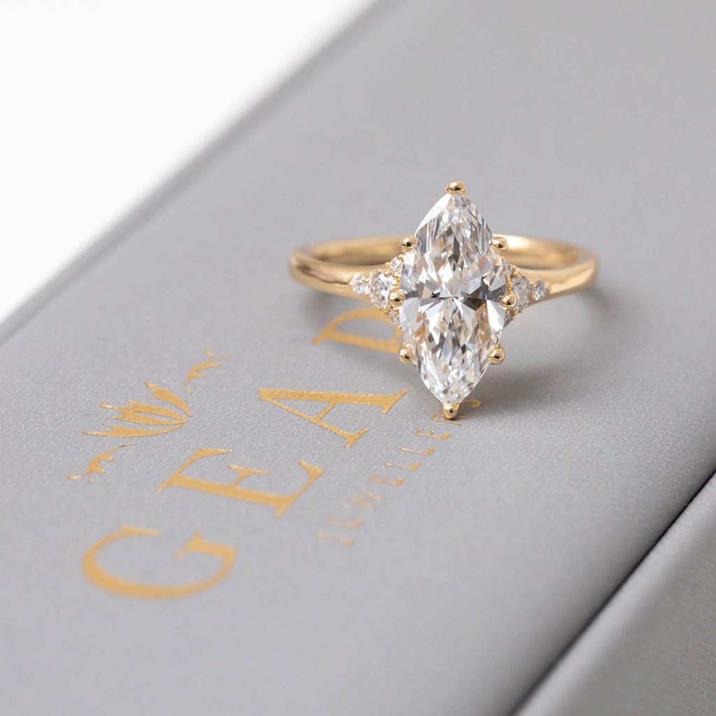 NERINA | Marquise Lab Grown Diamond Engagement Ring in 18ct