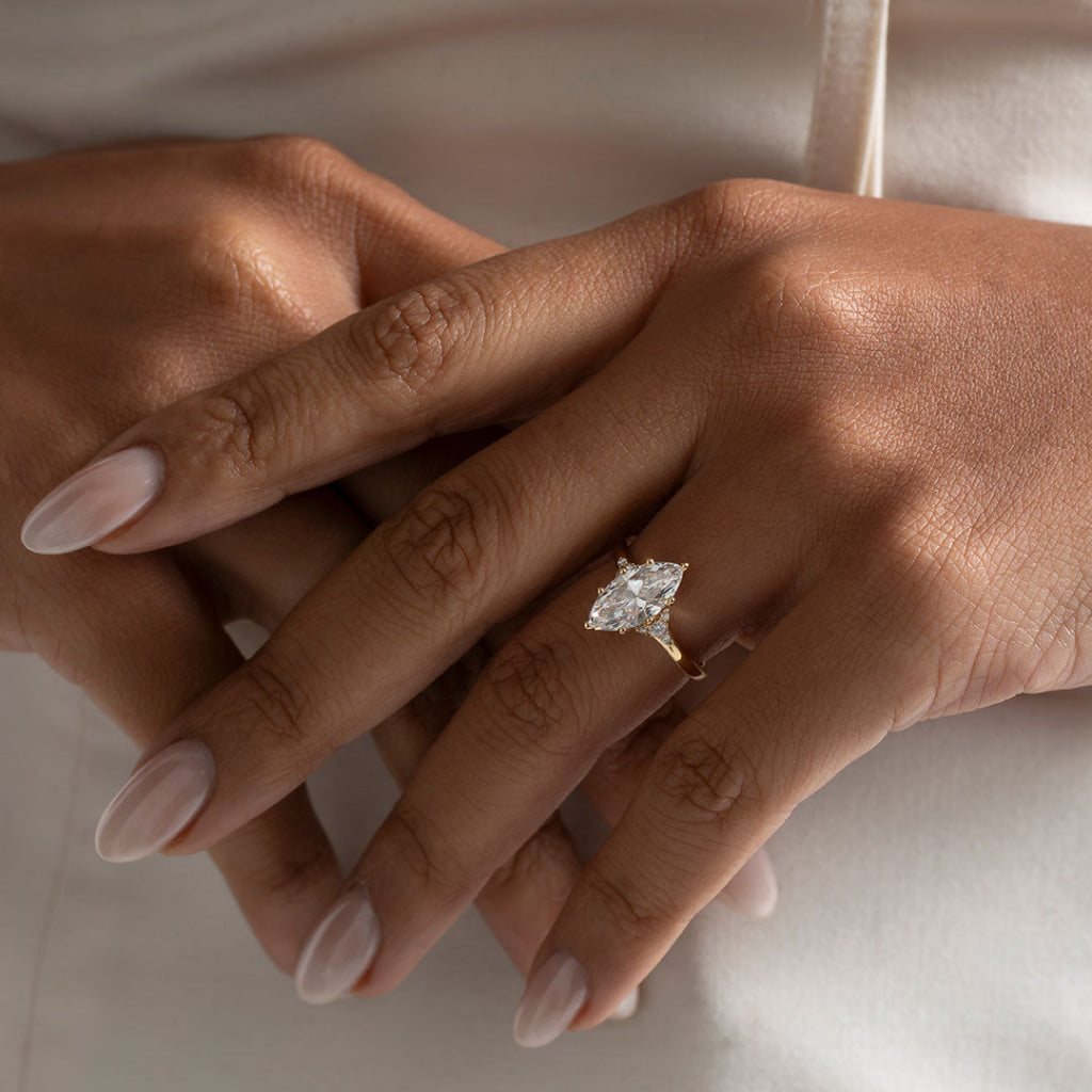 NERINA | Marquise Lab Grown Diamond Engagement Ring in 18ct
