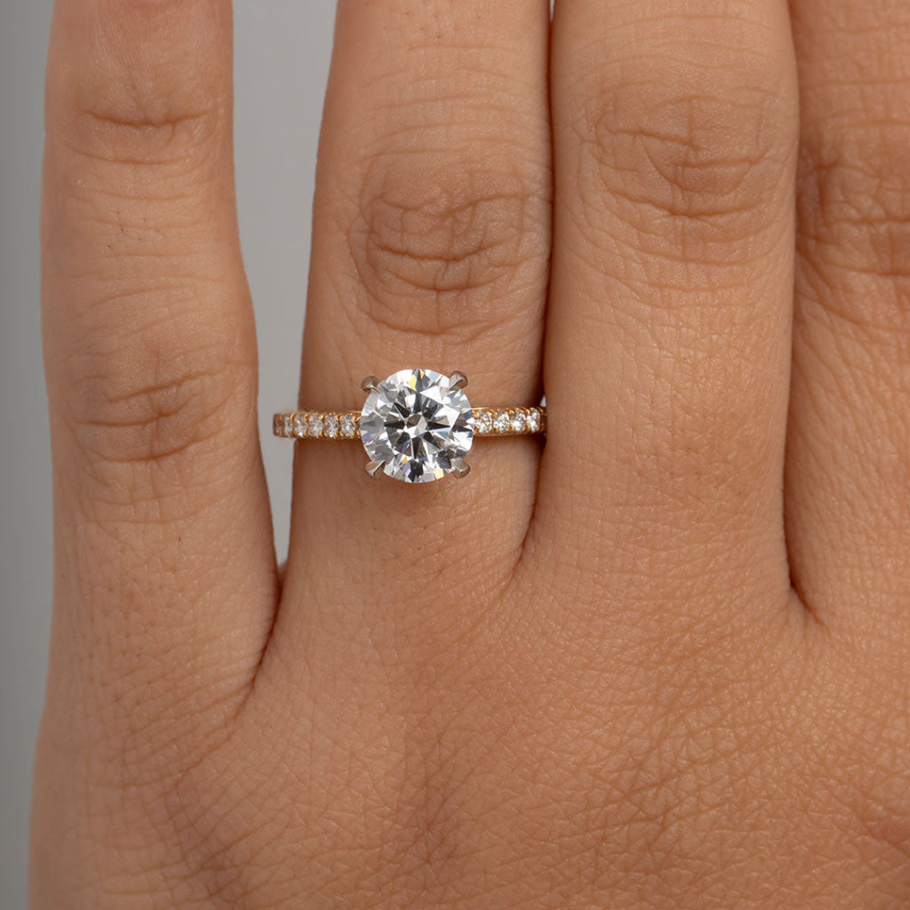 NESSA 1.70ct | Round Solitaire Lab Diamond Set in 18ct Gold