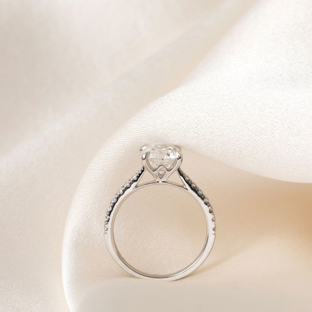 NESSA 2.20ct | Round Solitaire Lab Diamond Set in Platinum