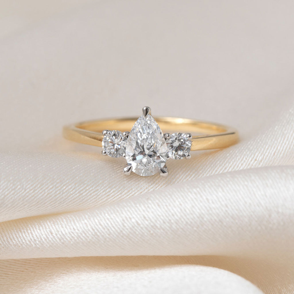 NICO 0.70ct | Pear 3-Stone Lab Grown Diamond Engagement