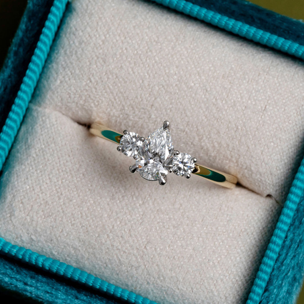 NICO 0.70ct | Pear 3-Stone Lab Grown Diamond Engagement