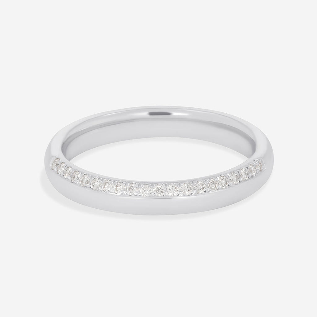 NIRVANA - 3mm | Diamond Wedding Ring in 18ct White Gold