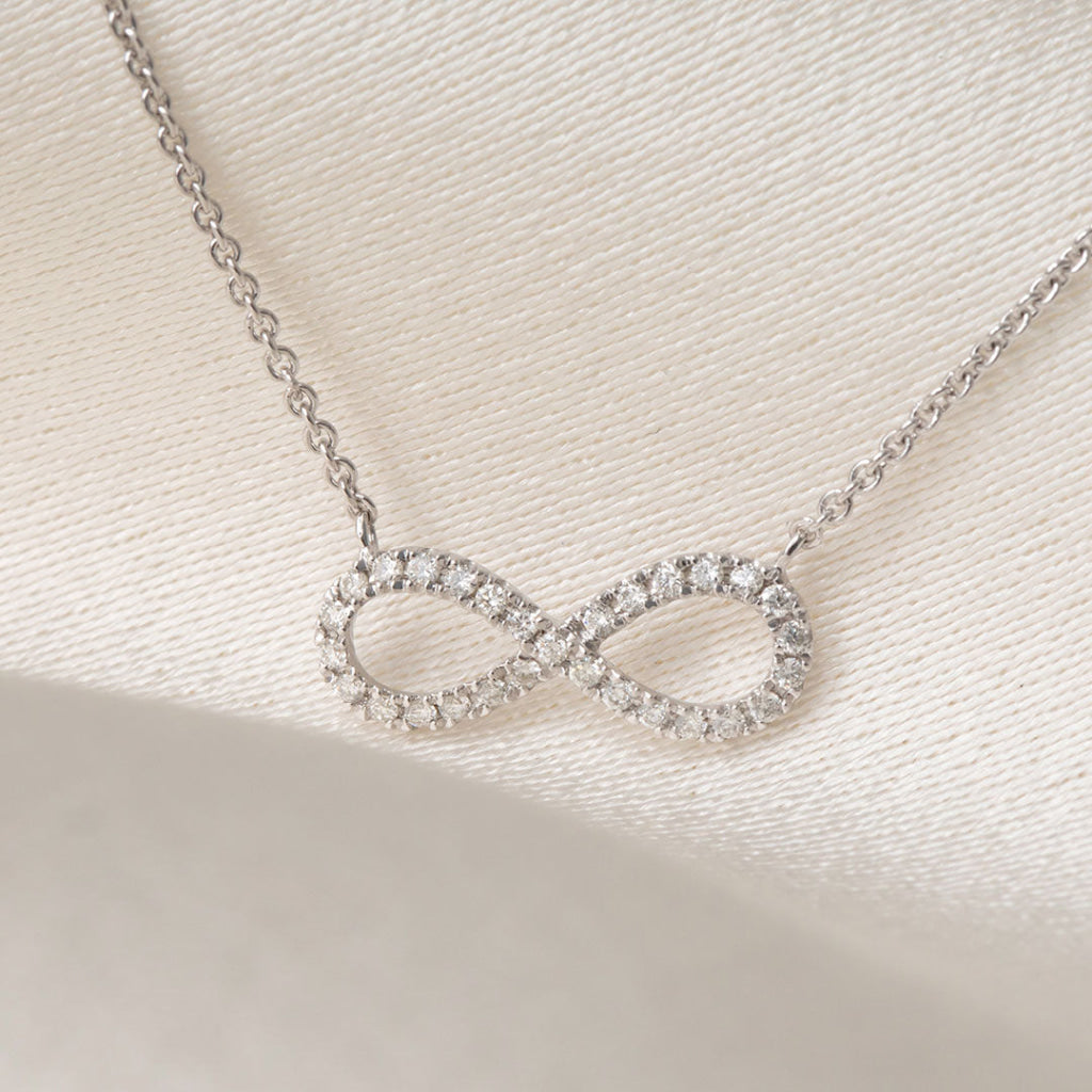 Niva Natural Diamond Necklace | 9ct White Gold - Necklace