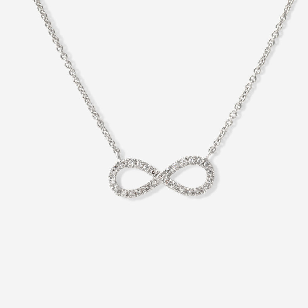 Niva Natural Diamond Necklace | 9ct White Gold - Necklace