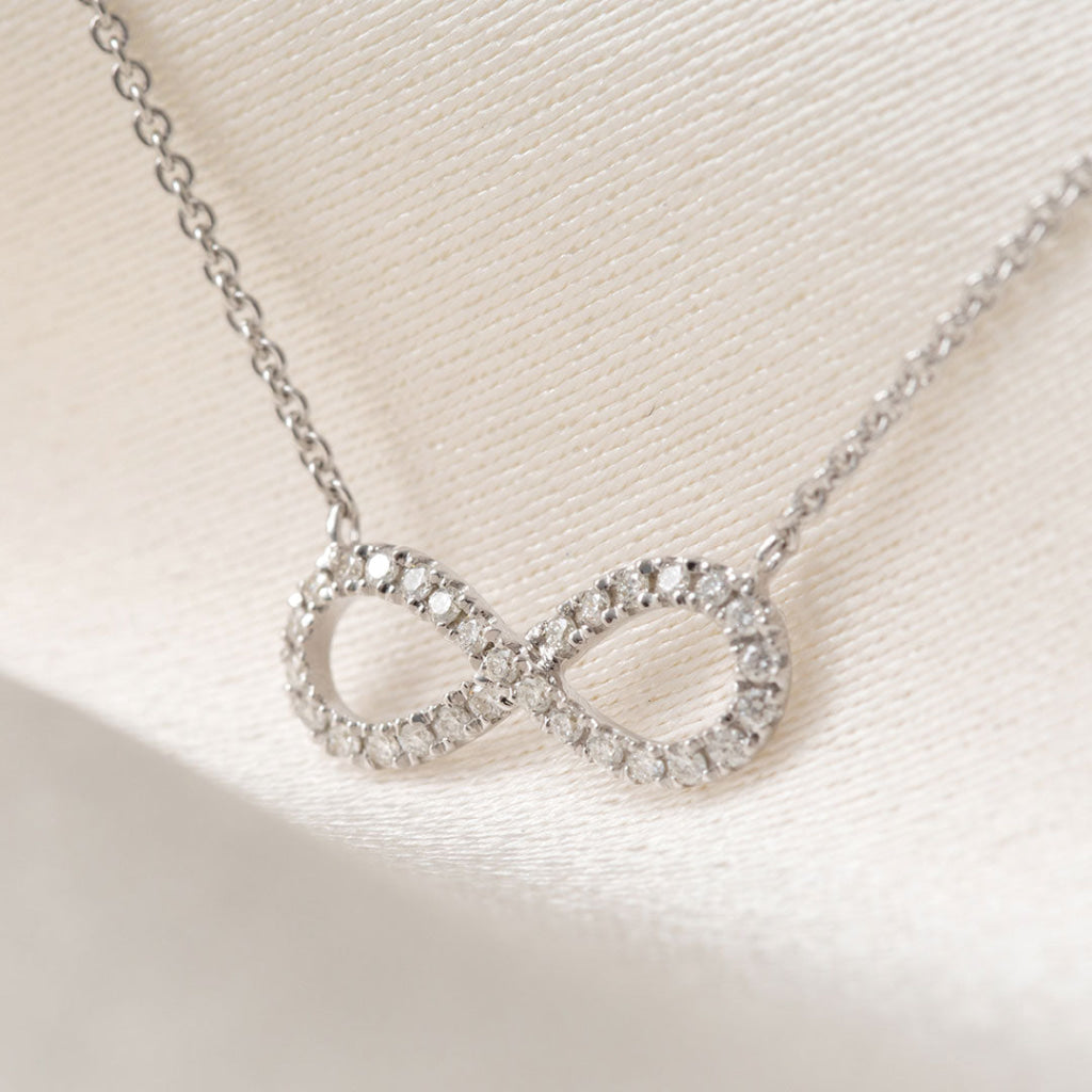 Niva Natural Diamond Necklace | 9ct White Gold