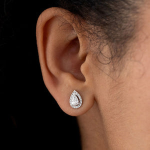 NOBILITY | Pear Lab Grown Diamond Earrings in 18ct White Gold