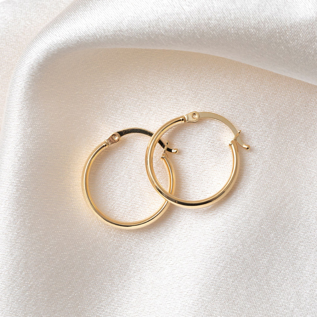 Noble Hoop Earrings - 15mm | 9ct Gold - Earrings