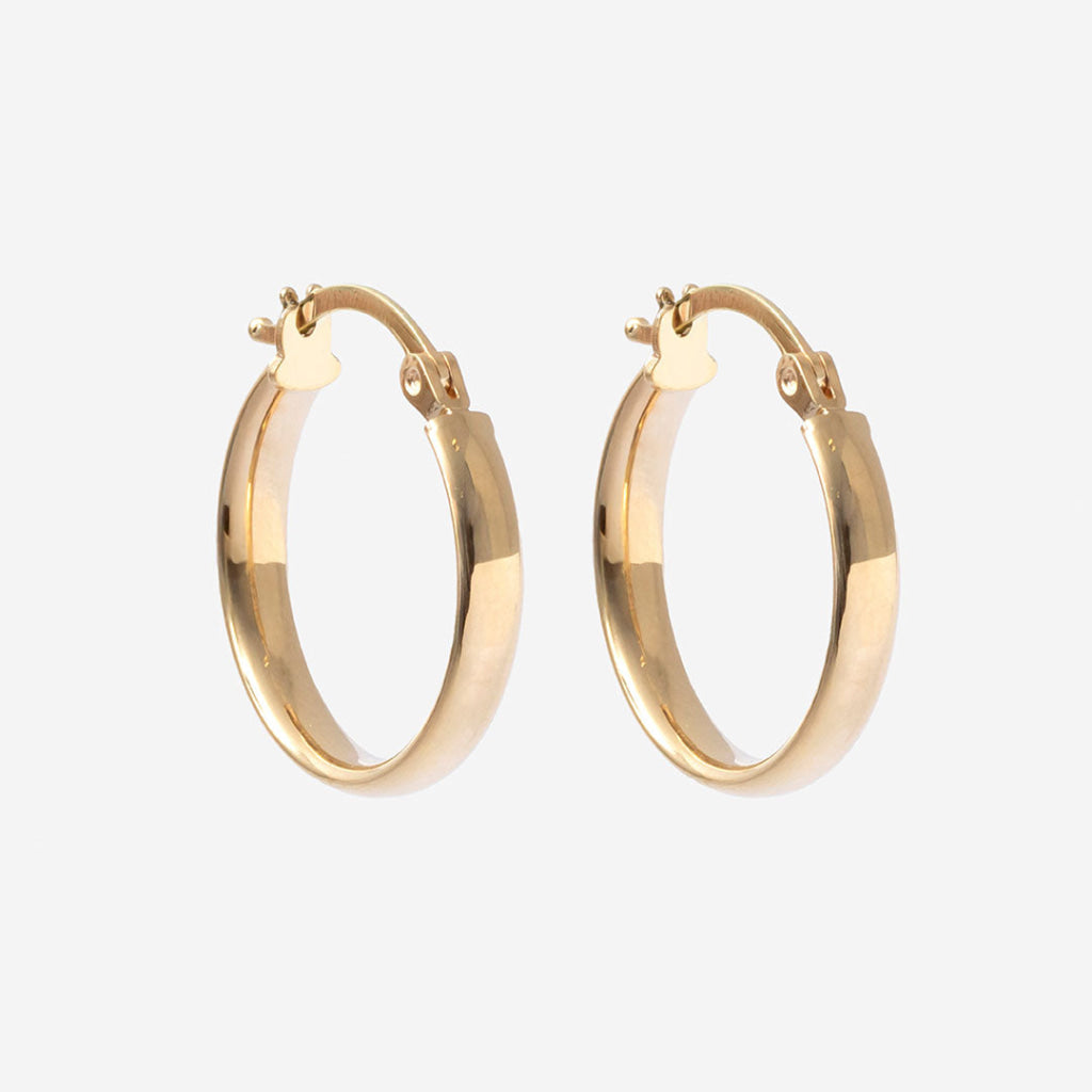 Noble Hoop Earrings - 15mm | 9ct Gold - Earrings