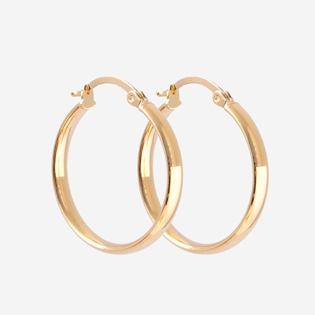 Noble Hoop Earrings - 20mm | 9ct Gold - Earrings