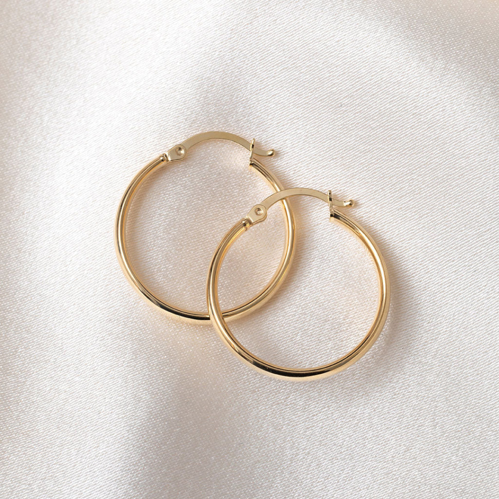 Noble Hoop Earrings - 20mm | 9ct Gold - Earrings