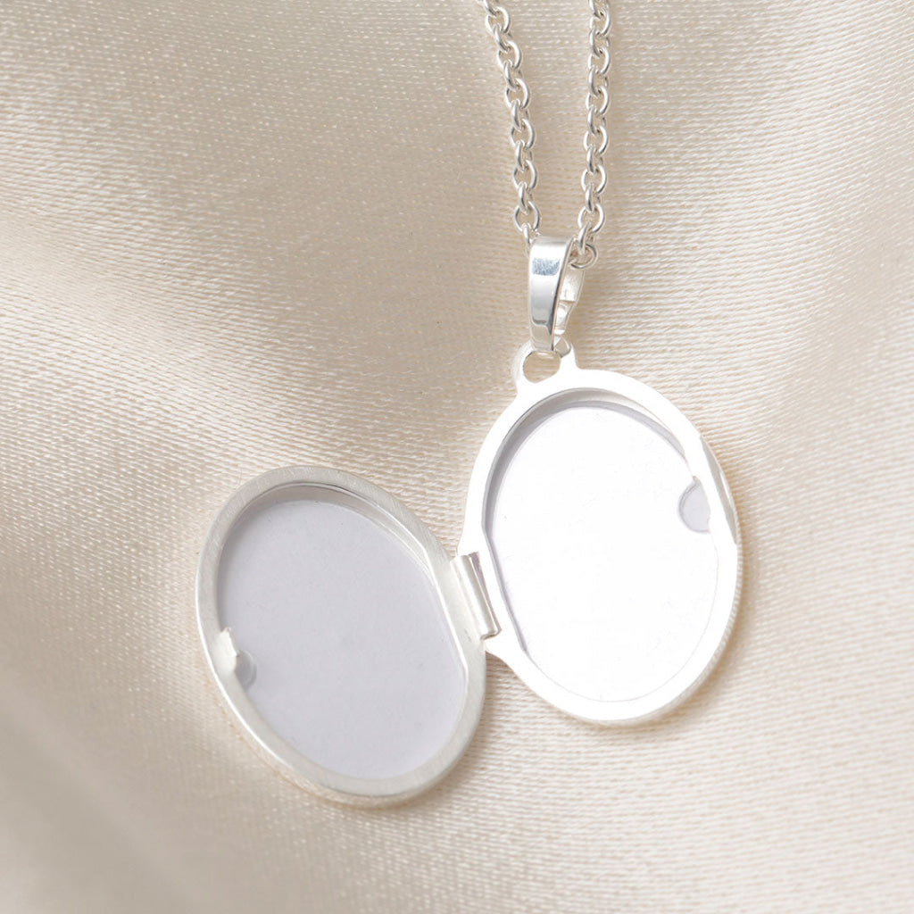 Nova Oval Locket Necklace | Sterling Silver - Necklace