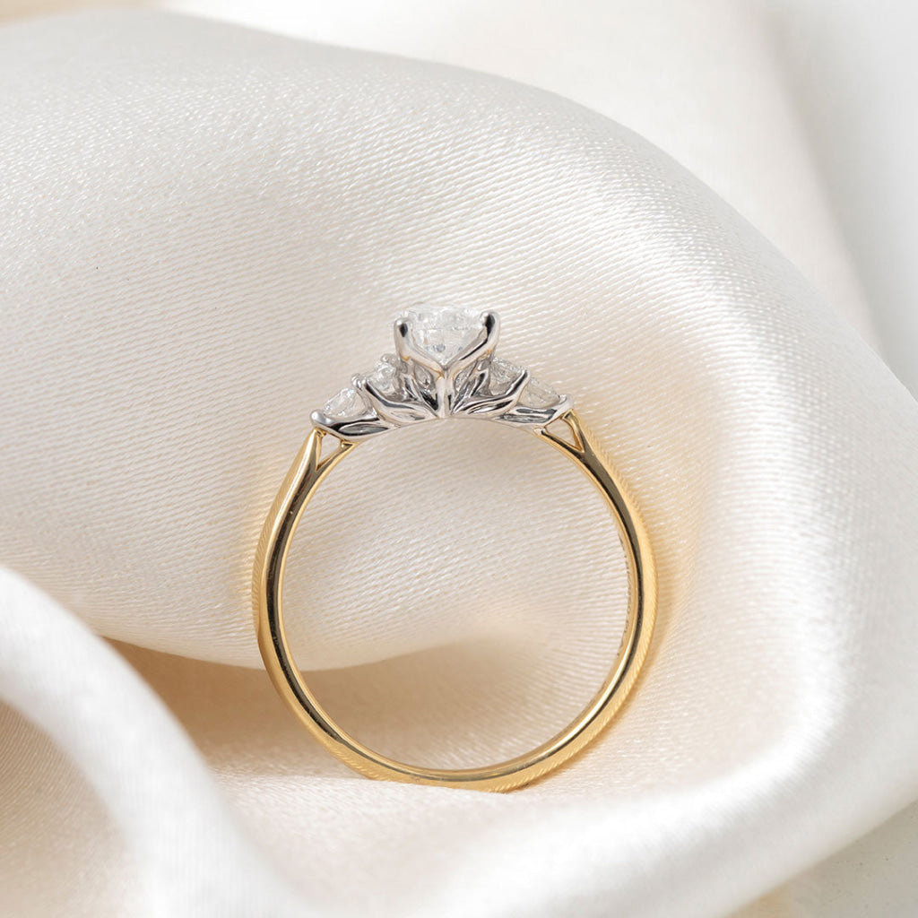 NYLA PEAR 0.90ct| 3 Stone Diamond Engagement Ring in 18ct